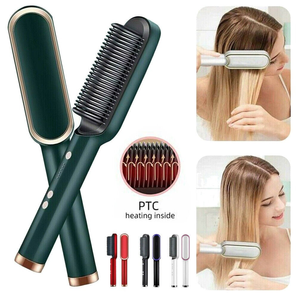 Electric Professional Hair Straightening Brush