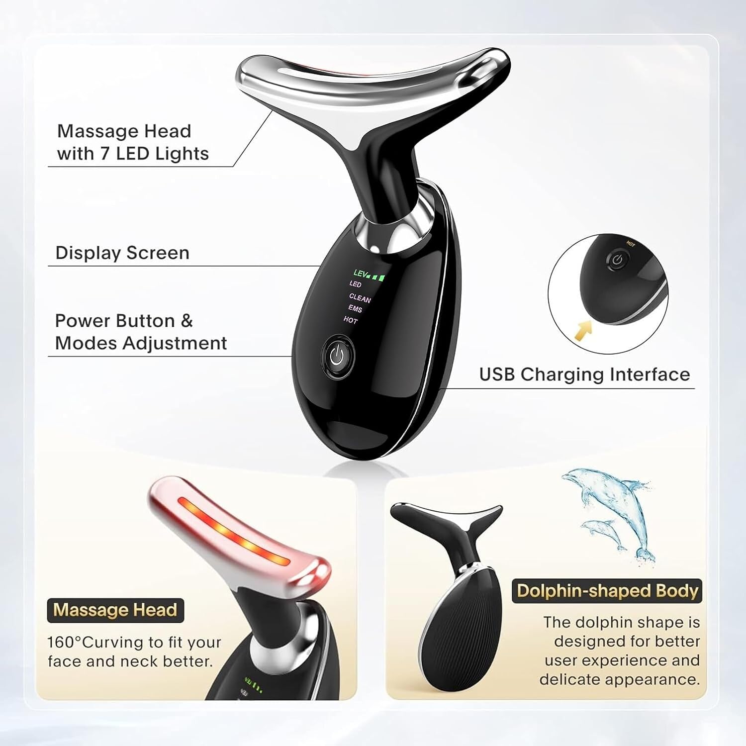 Vegena 3-Mode EMS Face Massager